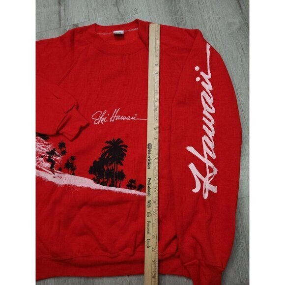 Vintage Hawaiian Sweatshirt 80s Surfing Surf Ski Mens XL‎ - Picture 8 of 11